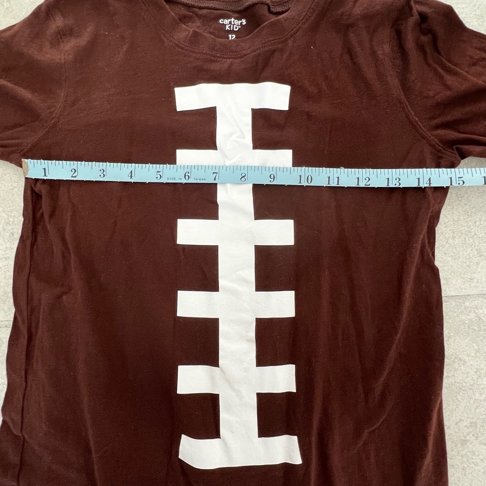 Carters Boy Football and Button Down Shirt Size 12 - Picture 3 of 10